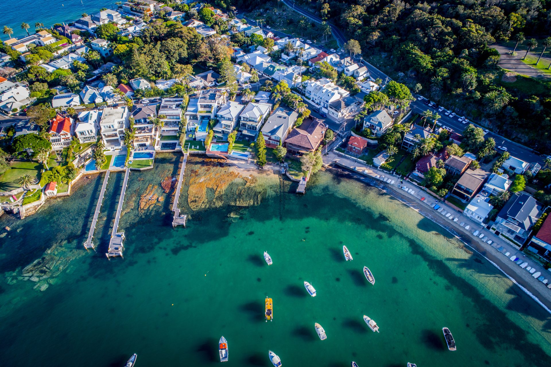 Aerial view of eastern suburb